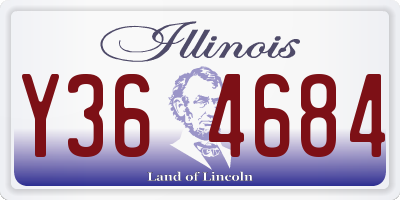 IL license plate Y364684