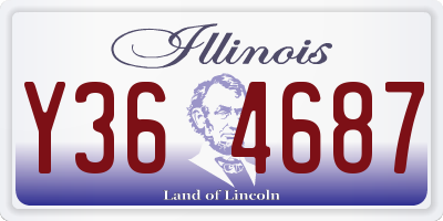 IL license plate Y364687