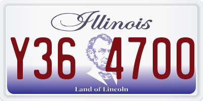 IL license plate Y364700