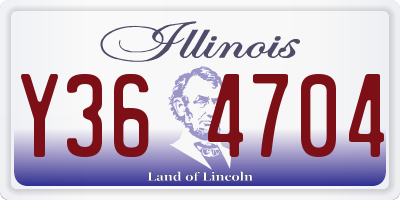IL license plate Y364704