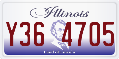 IL license plate Y364705