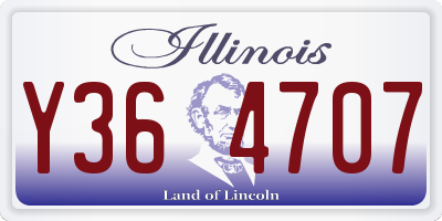 IL license plate Y364707