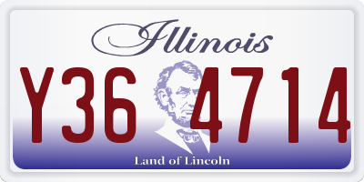 IL license plate Y364714