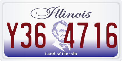 IL license plate Y364716