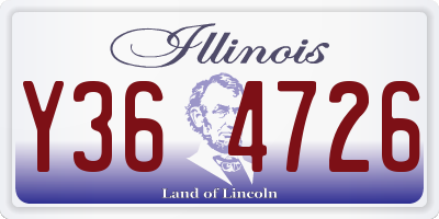 IL license plate Y364726