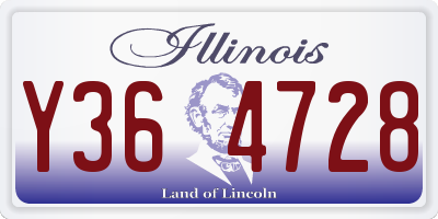 IL license plate Y364728