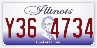 IL license plate Y364734
