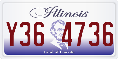 IL license plate Y364736