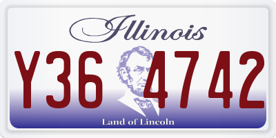 IL license plate Y364742