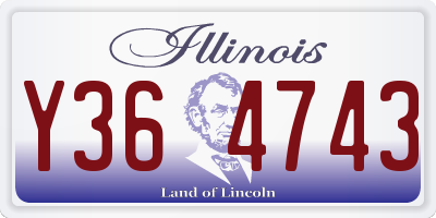 IL license plate Y364743