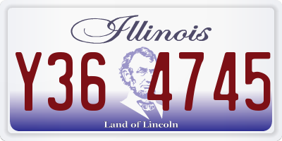 IL license plate Y364745