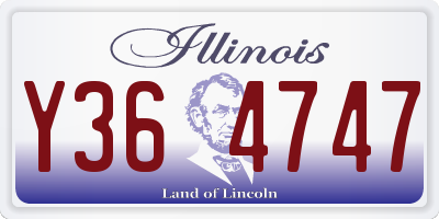 IL license plate Y364747