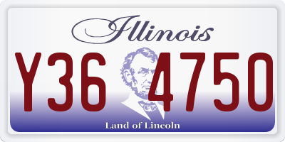 IL license plate Y364750