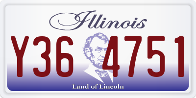 IL license plate Y364751