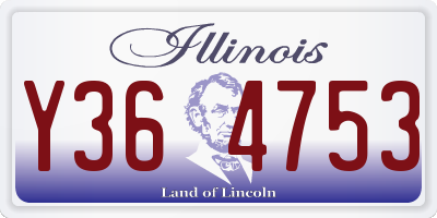 IL license plate Y364753