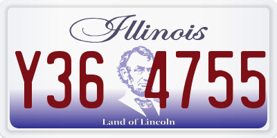 IL license plate Y364755