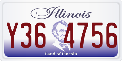 IL license plate Y364756