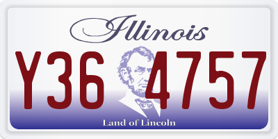 IL license plate Y364757