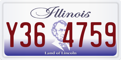 IL license plate Y364759