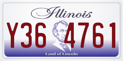 IL license plate Y364761