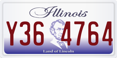 IL license plate Y364764