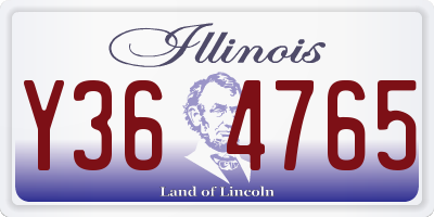 IL license plate Y364765