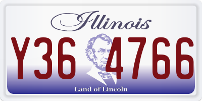 IL license plate Y364766