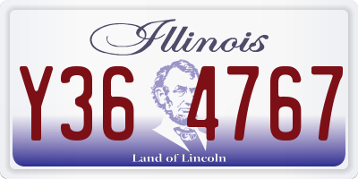 IL license plate Y364767