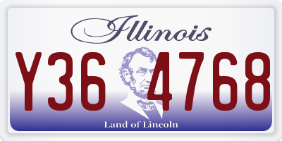 IL license plate Y364768