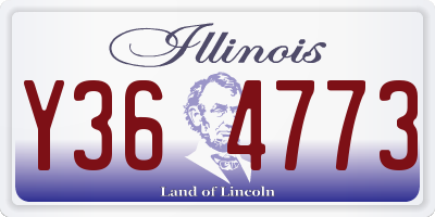 IL license plate Y364773