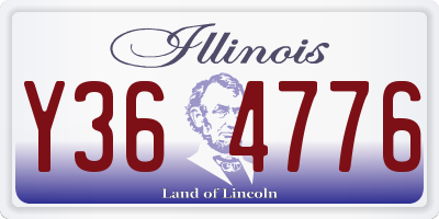 IL license plate Y364776