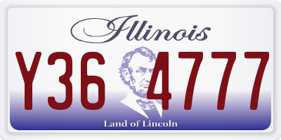 IL license plate Y364777