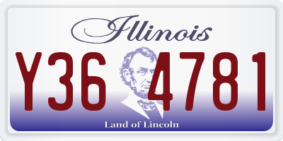 IL license plate Y364781