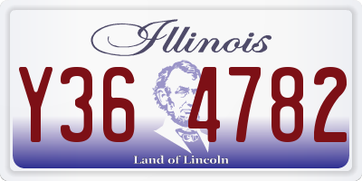 IL license plate Y364782