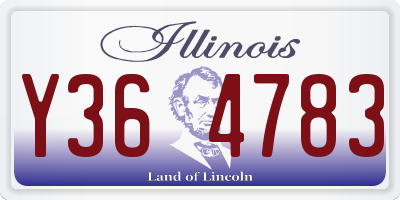 IL license plate Y364783