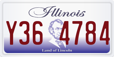 IL license plate Y364784