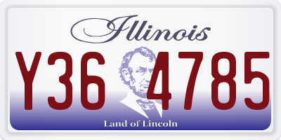 IL license plate Y364785