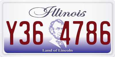 IL license plate Y364786