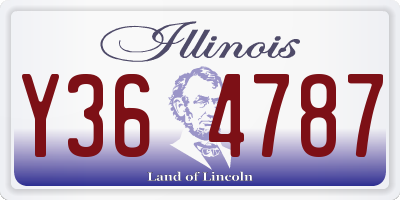 IL license plate Y364787
