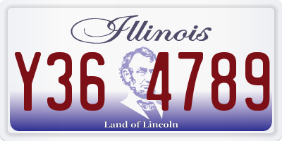 IL license plate Y364789