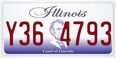 IL license plate Y364793