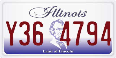 IL license plate Y364794