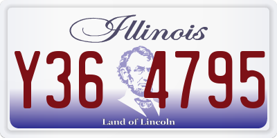 IL license plate Y364795