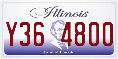 IL license plate Y364800