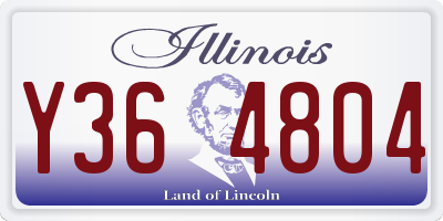 IL license plate Y364804