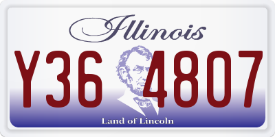 IL license plate Y364807
