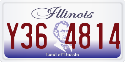 IL license plate Y364814