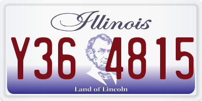 IL license plate Y364815