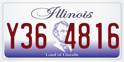 IL license plate Y364816