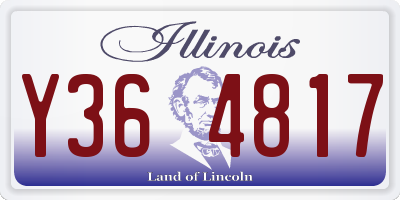 IL license plate Y364817
